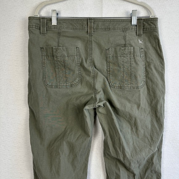 Eddie Bauer Womens 12 Olive Green Cargo Pants Utility Casual Outdoor Relaxed - Picture 7 of 13